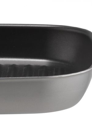 FIRS2825 Piardi Vulcano Grey Grill pan with reclinable handle 28 x 28cm