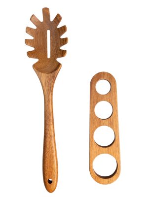 Home Classix Acacia Wooden Pasta Utensil 2pc set