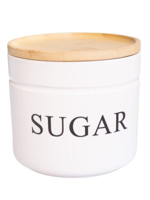 Home Classix "Sugar" Canister with Bamboo lid 12.2 x 12.2 x 11.4cm