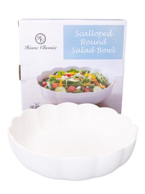 Home Classix Scalloped Round Salad Bowl 27.5 x 26.5 x 6.3cm