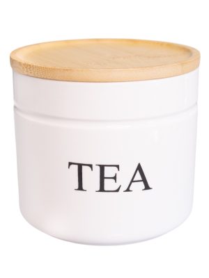 Home Classix Tea Canister with Bamboo lid 12.2 x 12.2 x 11.4cm